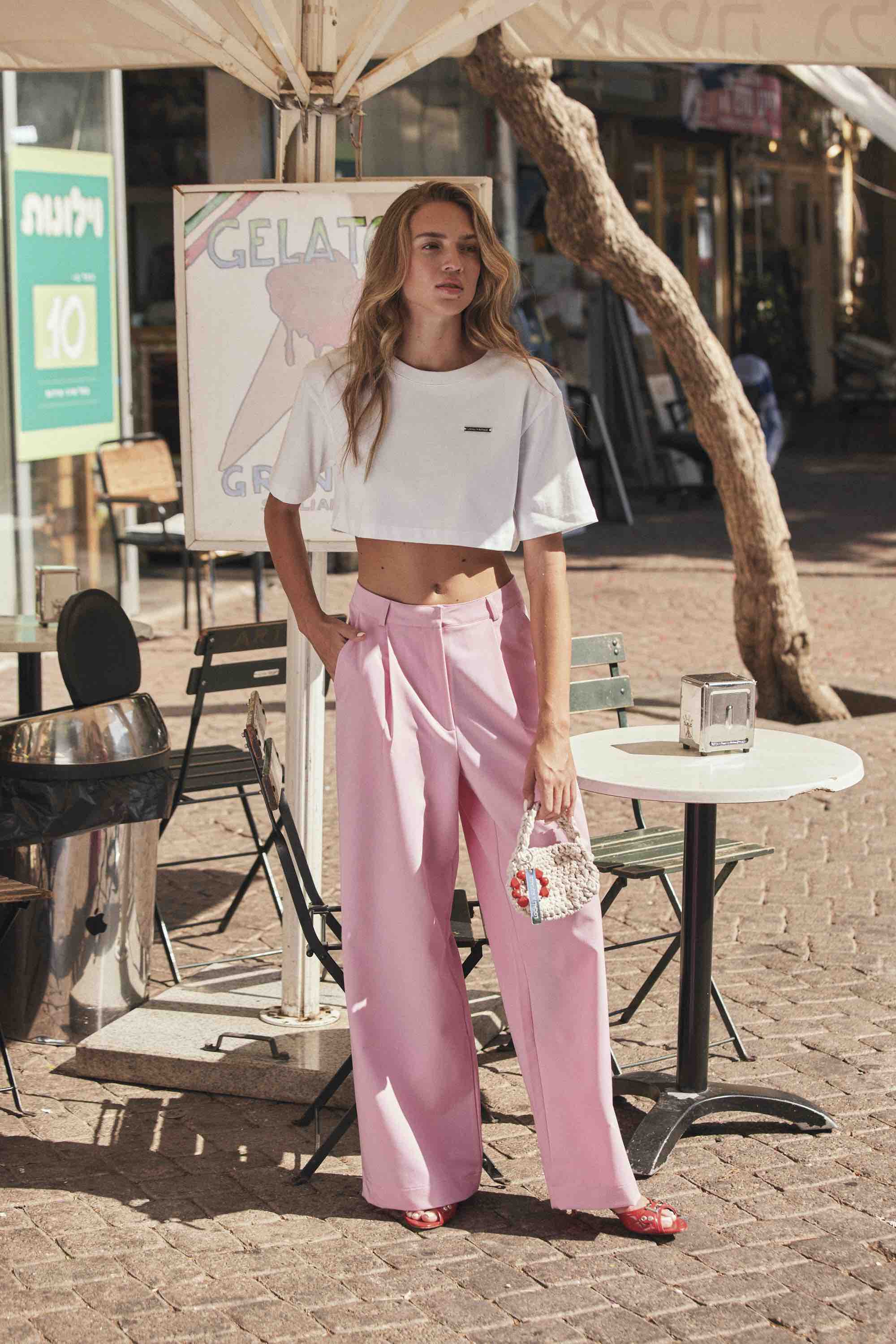 PINK TAILORED PANTS